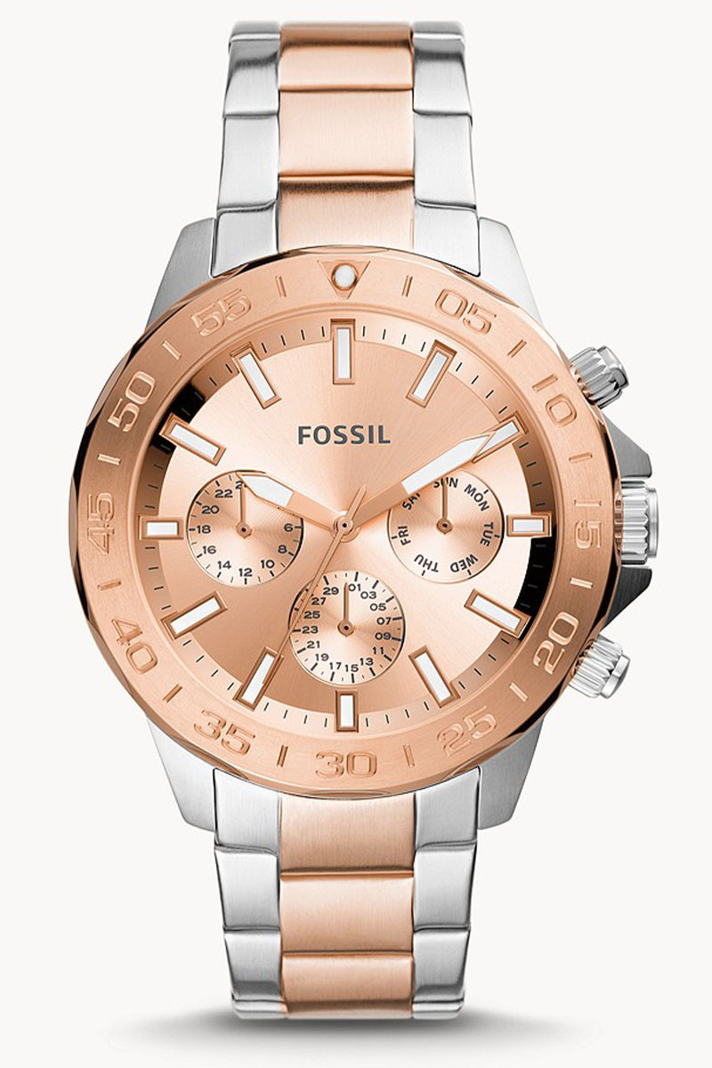 Fossil BQ2586: Bannon multifunkcionalni sat u srebrno-rose gold varijanti