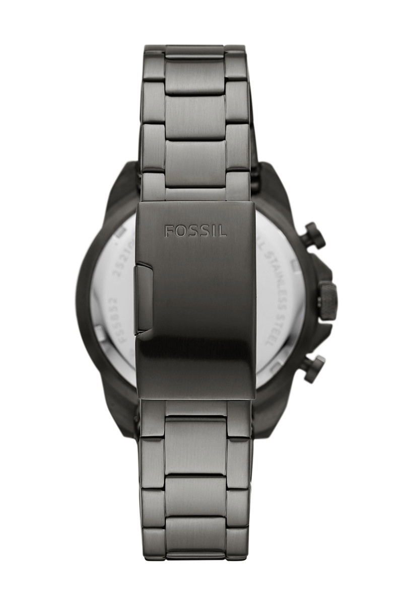 Fossil FS6017: Muški hronograf sa crvenim brojčanikom i sivom čeličnom narukvicom - Слика 3