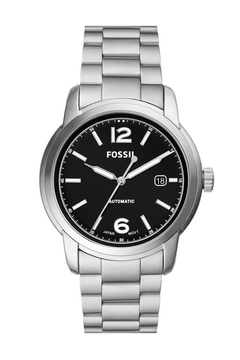 Fossil ME3223: Muški automatski sat sa crnim brojčanikom i čeličnom narukvicom